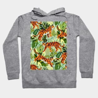 Bright Tiger Jungle Pattern Hoodie